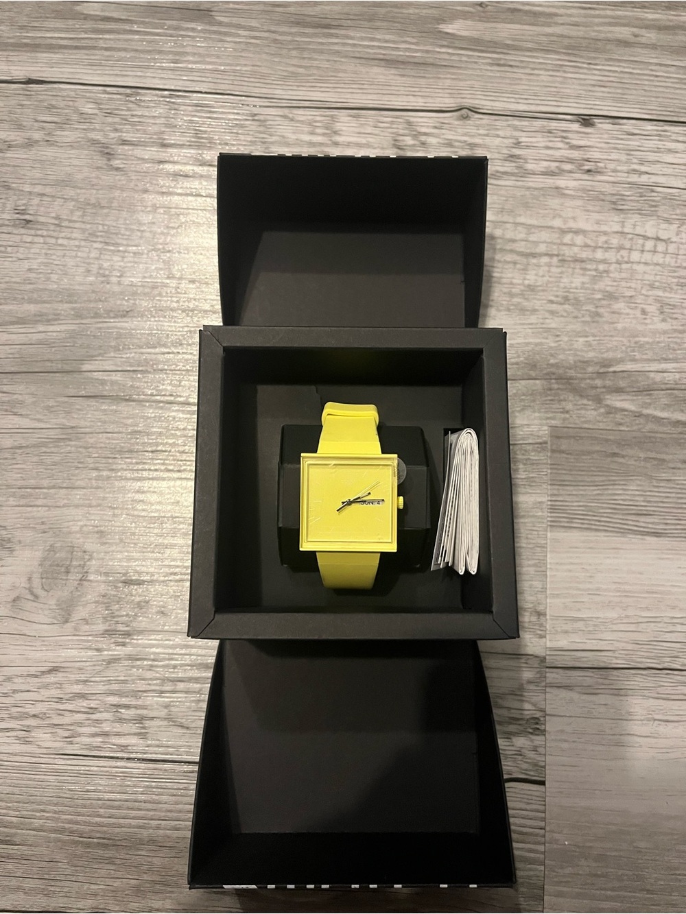Swatch Yellow Square Dial Men's Watch